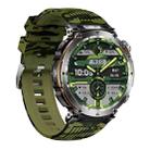 HT30 1.7 inch IP68 Waterproof Camouflage Silicone Band Smart Watch, Support Flashlight / Banknote Detector Light / Compass(Army Green) - 3