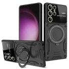 For Samsung Galaxy S25 Ultra 5G Large Window MagSafe Holder Phone Case(Black) - 1
