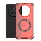 For Huawei Mate 70 Honeycomb Magnetic Ring Shockproof Phone Case(Red) - 1