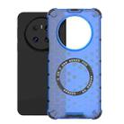 For Huawei Mate 70 Honeycomb Magnetic Ring Shockproof Phone Case(Blue) - 1