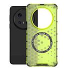 For Huawei Mate 70 Pro / 70 Pro+ Honeycomb Magnetic Ring Shockproof Phone Case(Green) - 1