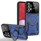 For Samsung Galaxy A13 Large Window MagSafe Holder Phone Case(Blue) - 1