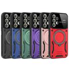 For Samsung Galaxy A13 Large Window MagSafe Holder Phone Case(Blue) - 2