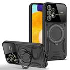 For Samsung Galaxy A32 5G Large Window MagSafe Holder Phone Case(Black) - 1