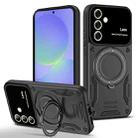 For Samsung Galaxy A56 / A36 5G Large Window MagSafe Holder Phone Case(Black) - 1