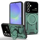 For Samsung Galaxy A56 / A36 5G Large Window MagSafe Holder Phone Case(Green) - 1