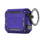 For AirPods 4 TPU Hybrid PC Shockproof Earphones Case with Hook(Purple) - 1