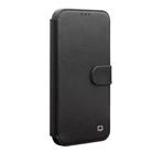 For iPhone 11 QIALINO Business Magnetic Buckle Horizontal Flip Leather Case with Card Slots(Black) - 2