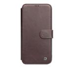 For iPhone 11 QIALINO Business Magnetic Buckle Horizontal Flip Leather Case with Card Slots(Dark Brown) - 2