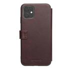 For iPhone 11 QIALINO Business Magnetic Buckle Horizontal Flip Leather Case with Card Slots(Dark Brown) - 3