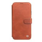 For iPhone 11 Pro QIALINO Business Magnetic Buckle Horizontal Flip Leather Case with Card Slots(Light Brown) - 2