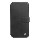 For iPhone 11 Pro Max QIALINO Business Magnetic Buckle Horizontal Flip Leather Case with Card Slots(Black) - 2