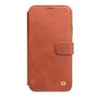 For iPhone 11 Pro Max QIALINO Business Magnetic Buckle Horizontal Flip Leather Case with Card Slots(Light Brown) - 2