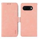 For Google Pixel 9a ABEEL Frosted Magnetic RFID Leather Phone Case(Pink) - 1