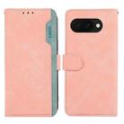 For Google Pixel 9a ABEEL Color Block Magnetic RFID Leather Phone Case(Pink-Cyan) - 1