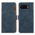 For Google Pixel 9a ABEEL Color Block Magnetic RFID Leather Phone Case(Blue-Brown) - 1