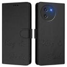 For Doogee Note 59 / Note 59 Pro Smile Embossing RFID Leather Phone Case(Black) - 2