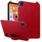 For iPad Air 11 2025 / 2024 TPU Leather Back Tablet Case with Wristband(Red) - 1