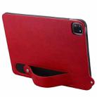 For iPad Air 11 2025 / 2024 TPU Leather Back Tablet Case with Wristband(Red) - 3