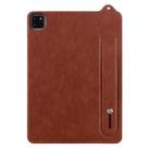 For iPad Air 11 2025 / 2024 TPU Leather Back Tablet Case with Wristband(Brown) - 2