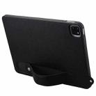 For iPad Air 11 2025 / 2024 TPU Leather Back Tablet Case with Wristband(Black) - 3