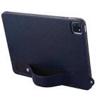 For iPad Pro 11 2024 TPU Leather Back Tablet Case with Wristband(Dark Blue) - 3