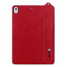 For iPad 10.2 2021 / 2020 / 10.5 2019 TPU Leather Back Tablet Case with Wristband(Red) - 2