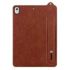 For iPad 10.2 2021 / 2020 / 10.5 2019 TPU Leather Back Tablet Case with Wristband(Brown) - 2