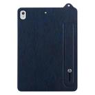 For iPad 10.2 2021 / 2020 / 10.5 2019 TPU Leather Back Tablet Case with Wristband(Dark Blue) - 2