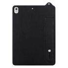 For iPad 10.2 2021 / 2020 / 10.5 2019 TPU Leather Back Tablet Case with Wristband(Black) - 2