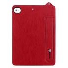 For iPad mini 5 / 4 / 3 / 2 / 1 TPU Leather Back Tablet Case with Wristband(Red) - 2