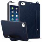 For iPad mini 5 / 4 / 3 / 2 / 1 TPU Leather Back Tablet Case with Wristband(Dark Blue) - 1