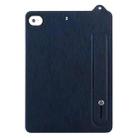 For iPad mini 5 / 4 / 3 / 2 / 1 TPU Leather Back Tablet Case with Wristband(Dark Blue) - 2