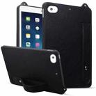 For iPad mini 5 / 4 / 3 / 2 / 1 TPU Leather Back Tablet Case with Wristband(Black) - 1