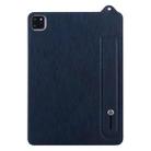 For iPad Air 13 2024 / 2025 TPU Leather Back Tablet Case with Wristband(Dark Blue) - 2
