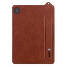 For Amazon Fire HD 8 2018 / 2017 TPU Leather Back Tablet Case with Wristband(Brown) - 2