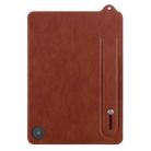 For Amazon Kindle Fire HD10 / HD10 Plus TPU Leather Back Tablet Case with Wristband(Brown) - 2