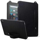 For Amazon Kindle Fire HD10 / HD10 Plus TPU Leather Back Tablet Case with Wristband(Black) - 1