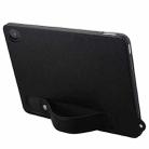 For Amazon Kindle Fire HD10 / HD10 Plus TPU Leather Back Tablet Case with Wristband(Black) - 3