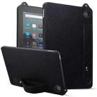 For Amazon Kindle Fire 7 12th 2022 TPU Leather Back Tablet Case with Wristband(Black) - 1