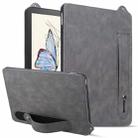 For Amazon Kindle Paperwhite 12th 2024 TPU Leather Back Tablet Case with Wristband(Grey) - 1