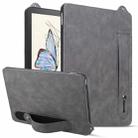 For Amazon Kindle Paperwhite 5 11th TPU Leather Back Tablet Case with Wristband(Grey) - 1