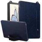 For Amazon Kindle Paperwhite 5 11th TPU Leather Back Tablet Case with Wristband(Dark Blue) - 1