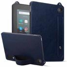 For Amazon Kindle HD8 / HD8 Plus 2024 TPU Leather Back Tablet Case with Wristband(Dark Blue) - 1