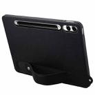 For Samsung Galaxy Tab S10 Ultra / S9 Ultra TPU Leather Back Tablet Case with Wristband(Black) - 3
