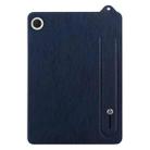 For Samsung Galaxy Tab A9+ TPU Leather Back Tablet Case with Wristband(Dark Blue) - 2