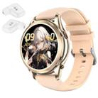 X17 mini 1.27 inch IP67 Waterproof 2 in 1 Bluetooth Earphone Smart Watch(Gold) - 1