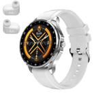 X20 1.43 inch IP67 Waterproof 2 in 1 Bluetooth Earphone Smart Watch(White) - 1