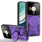 For Huawei Mate 60 Pro / 60 Pro+ Large Window MagSafe Holder Phone Case(Purple) - 1