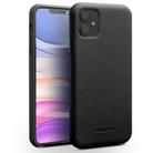 For iPhone 11 QIALINO Shockproof Top-grain Leather Protective Case(Black) - 1